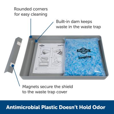 Show full view: PetSafe ScoopFree Premium Scented Cat Litter, 2 pack + Reusable Cat Litter Tray slide 7 of 10