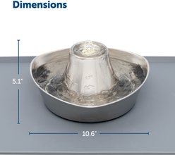 PetSafe Seaside Stainless Steel Cat Water Fountain, 60-oz slide 2 of 8