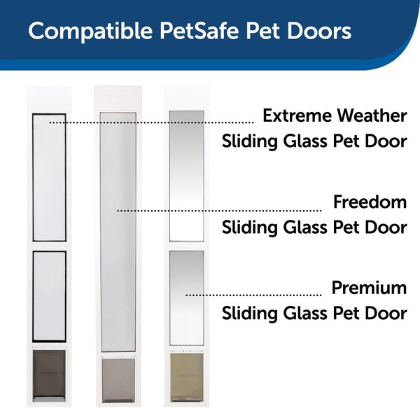 Show full view: PetSafe Sliding Glass Dog & Cat Door Security Bar, One Size, White slide 5 of 8