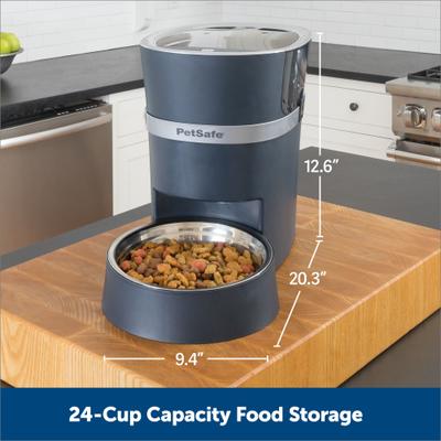 Show full view: PetSafe Smart Feed 2.0 Wifi-Enabled Automatic Dog & Cat Feeder, Blue slide 5 of 8