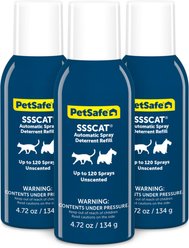 PetSafe SSSCAT 1st & 2nd Generation Automatic Spray Pet Deterrent Refill Can, 3 count