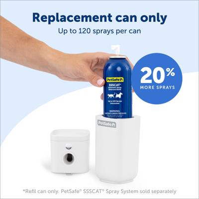 Show full view: PetSafe SSSCAT 1st & 2nd Generation Automatic Spray Pet Deterrent Refill Can, 3 count slide 3 of 9