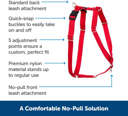 Show full view: PetSafe Sure-Fit Adjustable Back Clip Dog Harness, Red, Large: 28 to 42-in chest slide 2 of 9
