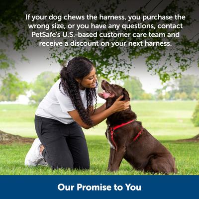 Show full view: PetSafe Sure-Fit Adjustable Back Clip Dog Harness, Red, Large: 28 to 42-in chest slide 5 of 9