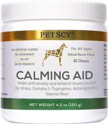 PetScy Calming Aid Soft & Chewy Supplement for Dogs, 4.2-oz jar, 60 count
