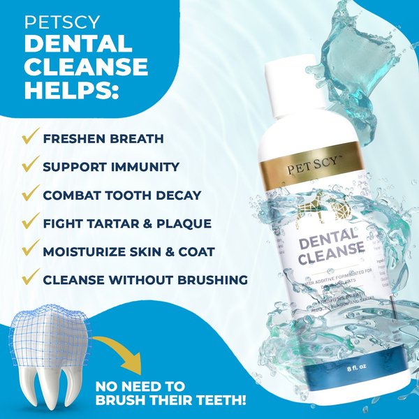 PetScy Dental Cleanse Dog & Cat Tartar Remover, 8-oz bottle