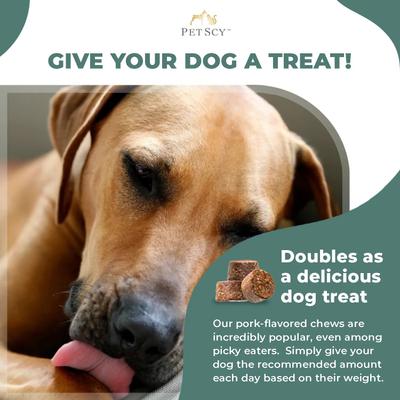 Show full view: PetScy Itch Relief Pork Flavored Chew Supplement for Dogs, 30 count slide 7 of 10