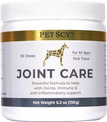 PetScy Joint Relief Soft Chews Supplement for Dogs, 30 count