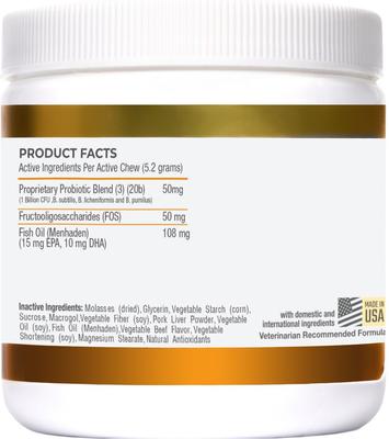 Show full view: PetScy Probiotic Soft & Chewy Supplement for Dogs, 5.3-oz jar, 30 count slide 3 of 10