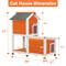 Show in main carousel: Petsfit 2-Story Elevated Wooden Outdoor Cat House, Orange slide 2 of 7