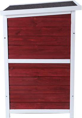 Show full view: Petsfit 2-Story Weatherproof Outdoor Cat House, Red slide 6 of 7