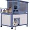Show in main carousel: Petsfit 2-Story Wooden Outdoor Cat House, White slide 1 of 9