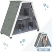 Show in main carousel: Petsfit 3 Door Insulated Wooden Outdoor Cat House, Grey slide 4 of 8