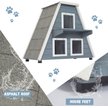 Show in main carousel: Petsfit 3 Door Insulated Wooden Outdoor Cat House, Grey slide 3 of 8