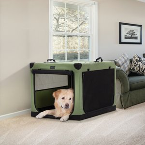 Petsfit 3 Mesh Door Collapsible Soft-Sided Dog Kennel, Green, 36 inch