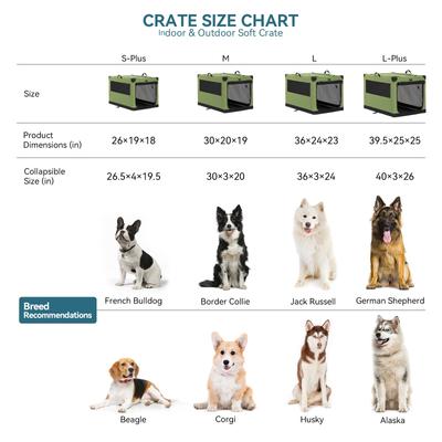 Show full view: Petsfit 3 Mesh Door Collapsible Soft-Sided Dog Kennel, Green, 36 inch slide 6 of 10