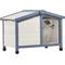 Show in main carousel: Petsfit Adjustable Foot Mat & Door Flap Wooden Outdoor Dog House, White, Small: 33-in slide 7 of 7