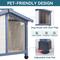 Show in main carousel: Petsfit Adjustable Foot Mat & Door Flap Wooden Outdoor Dog House, White, Small: 33-in slide 4 of 7