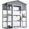 Show in main carousel: Petsfit Catio Wooden Outdoor Cat House, Grey slide 7 of 8