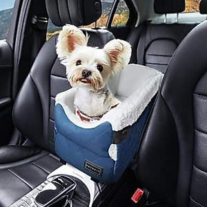 Petsfit Center Console Small Dog Car Booster Seat, Blue