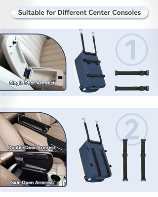 Show full view: Petsfit Center Console Small Dog Car Booster Seat, Blue slide 6 of 11