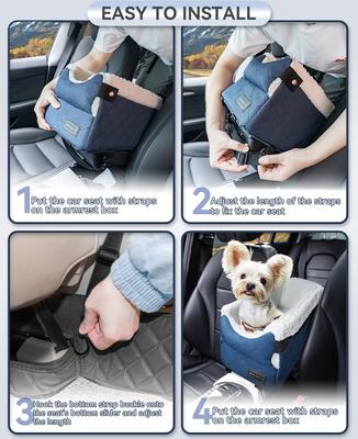 Show full view: Petsfit Center Console Small Dog Car Booster Seat, Blue slide 7 of 11