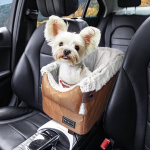 Petsfit Center Console Small Dog Car Booster Seat, Coffee