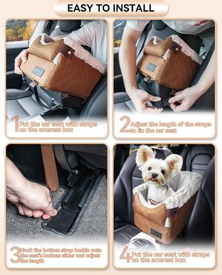 Show full view: Petsfit Center Console Small Dog Car Booster Seat, Coffee slide 6 of 11