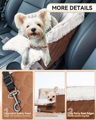 Show full view: Petsfit Center Console Small Dog Car Booster Seat, Coffee slide 4 of 11