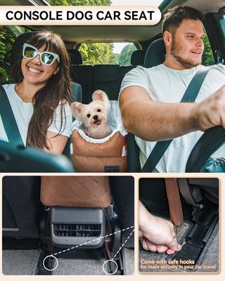 Show full view: Petsfit Center Console Small Dog Car Booster Seat, Coffee slide 3 of 11