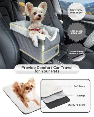 Show full view: Petsfit Center Console Small Dog Car Booster Seat, Grey slide 6 of 11