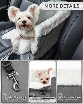 Show full view: Petsfit Center Console Small Dog Car Booster Seat, Grey slide 4 of 11