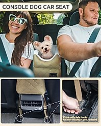 Petsfit Center Console Small Dog Car Booster Seat, Yellow slide 2 of 8