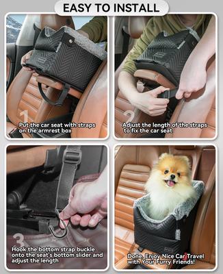 Show full view: Petsfit Center Small Dog Console Car Seat with Washable Cushion, Medium, Black slide 6 of 7