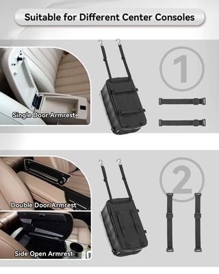 Show full view: Petsfit Center Small Dog Console Car Seat with Washable Cushion, Medium, Black slide 4 of 7