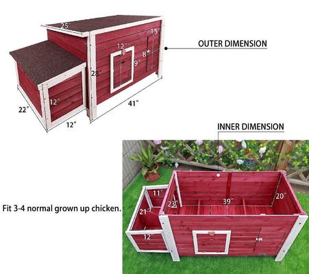 Show full view: Petsfit Chicken Coop, Red slide 6 of 8