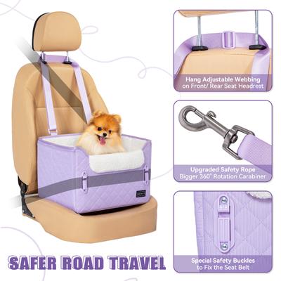 Show full view: Petsfit Dog Car Booster Seat, Lavender Purple slide 3 of 10