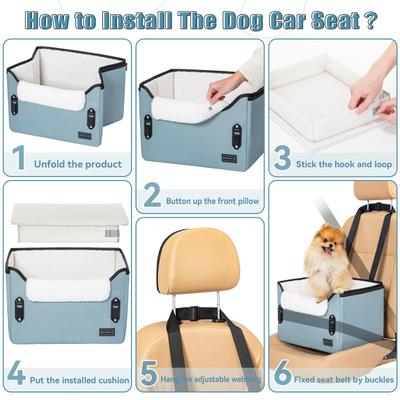 Show full view: Petsfit Dog Car Booster Seat, Mint Green slide 2 of 10