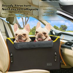 Petsfit Dog Car Booster Seat with 2 Clip-On Safety Leashes, Medium+, Black slide 2 of 9