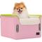 Show in main carousel: Petsfit Dog Car Booster Seat with Clip-On Leash & Adjustable Straps, Medium, Pink slide 9 of 10