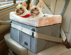 Petsfit Dog Car Booster Seat with Washable Pad, Gray, Medium