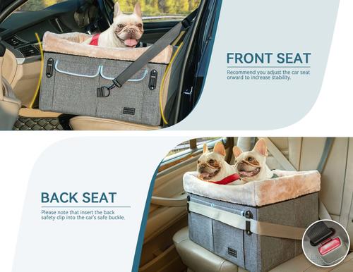 Show full view: Petsfit Dog Car Booster Seat with Washable Pad, Gray, Medium slide 2 of 10