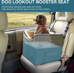 Petsfit Dog & Cat Car Booster Seat with Pockets, Dark Gray, Small