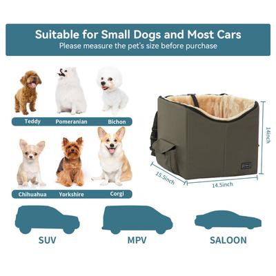 Show full view: Petsfit Dog & Cat Car Booster Seat with Pockets, Dark Gray, Small slide 2 of 9