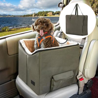 Show full view: Petsfit Dog & Cat Car Booster Seat with Pockets, Dark Gray, Small slide 3 of 9