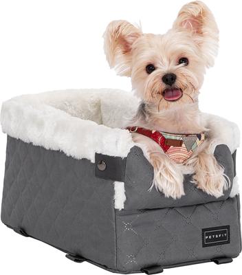 Show full view: Petsfit Dog Small Car Booster Seat with Washable Cushion, Gray, Medium slide 9 of 9
