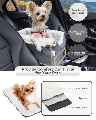 Show full view: Petsfit Dog Small Car Booster Seat with Washable Cushion, Gray, Medium slide 8 of 9