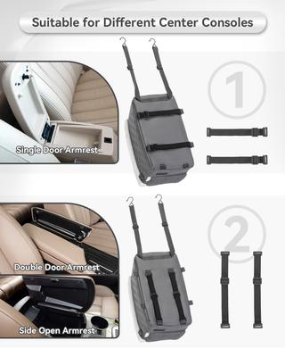 Show full view: Petsfit Dog Small Car Booster Seat with Washable Cushion, Gray, Medium slide 6 of 9