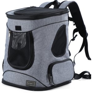 Petsfit Easy-Fit Airline Approved Backpack Dog & Cat Carrier, 13.5 x 12.5 x 17.5-in, Gray