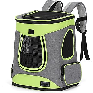 Petsfit Easy-Fit Airline Approved Backpack Dog & Cat Carrier, 13.5 x 12.5 x 17.5-in, Green